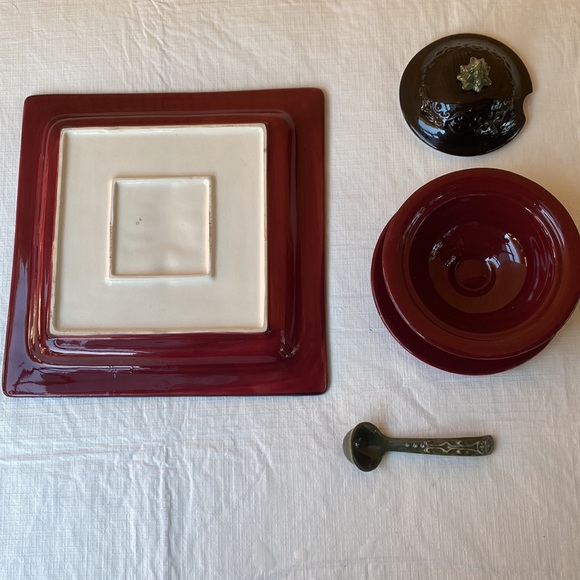 Relish plate with sauce bowl and spoon porcelain - Picture 9 of 10